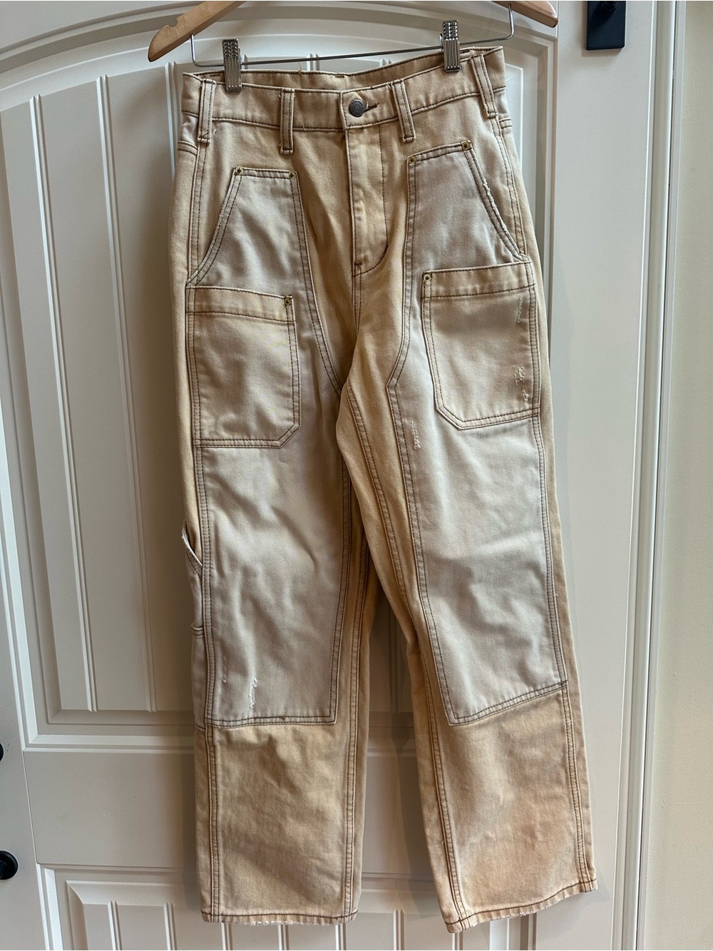 BDG Utility Carpenter Pants Distressed Straight Leg Cargo Pockets  26